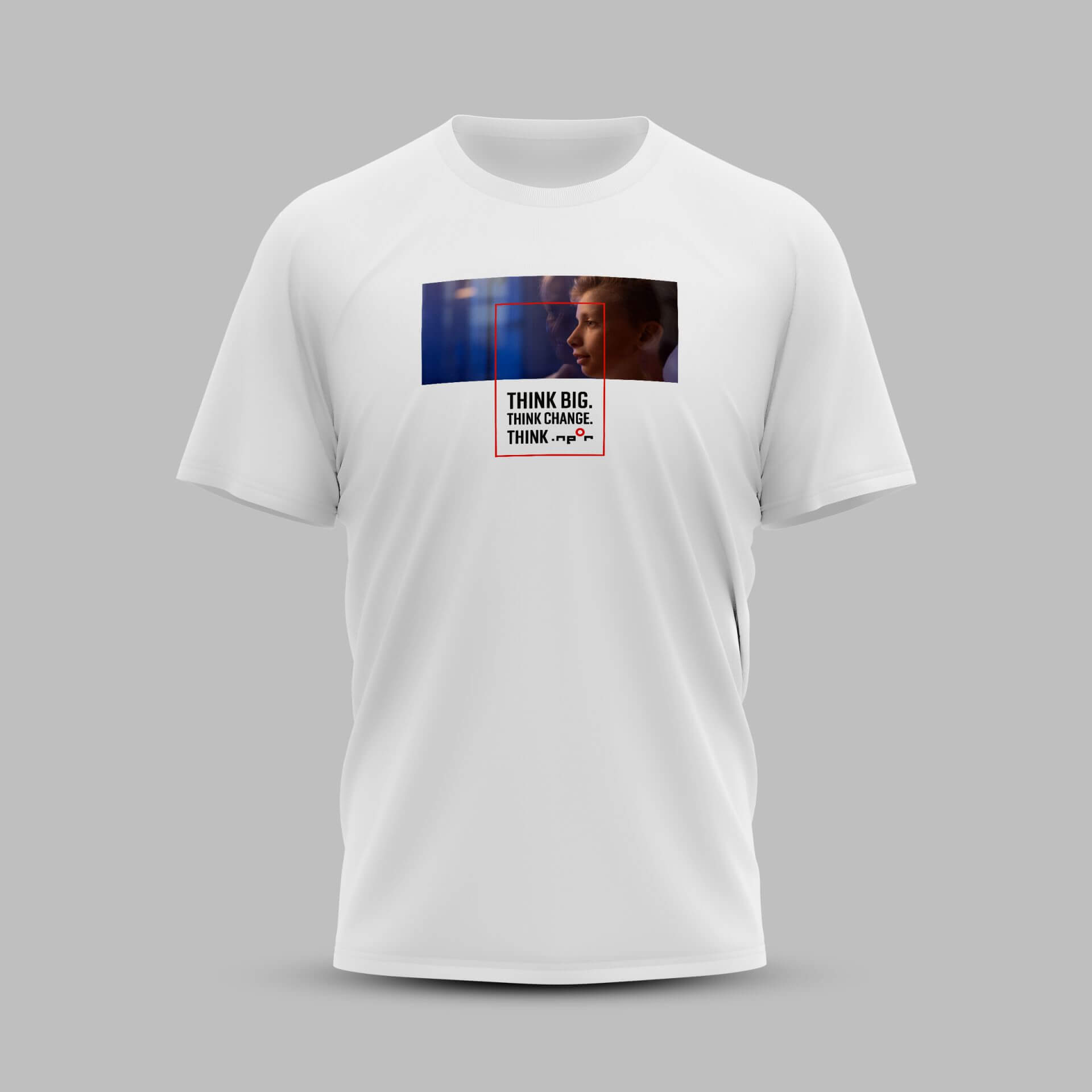 Kurzärmliges Foto-T-Shirt für Herren (weiß)