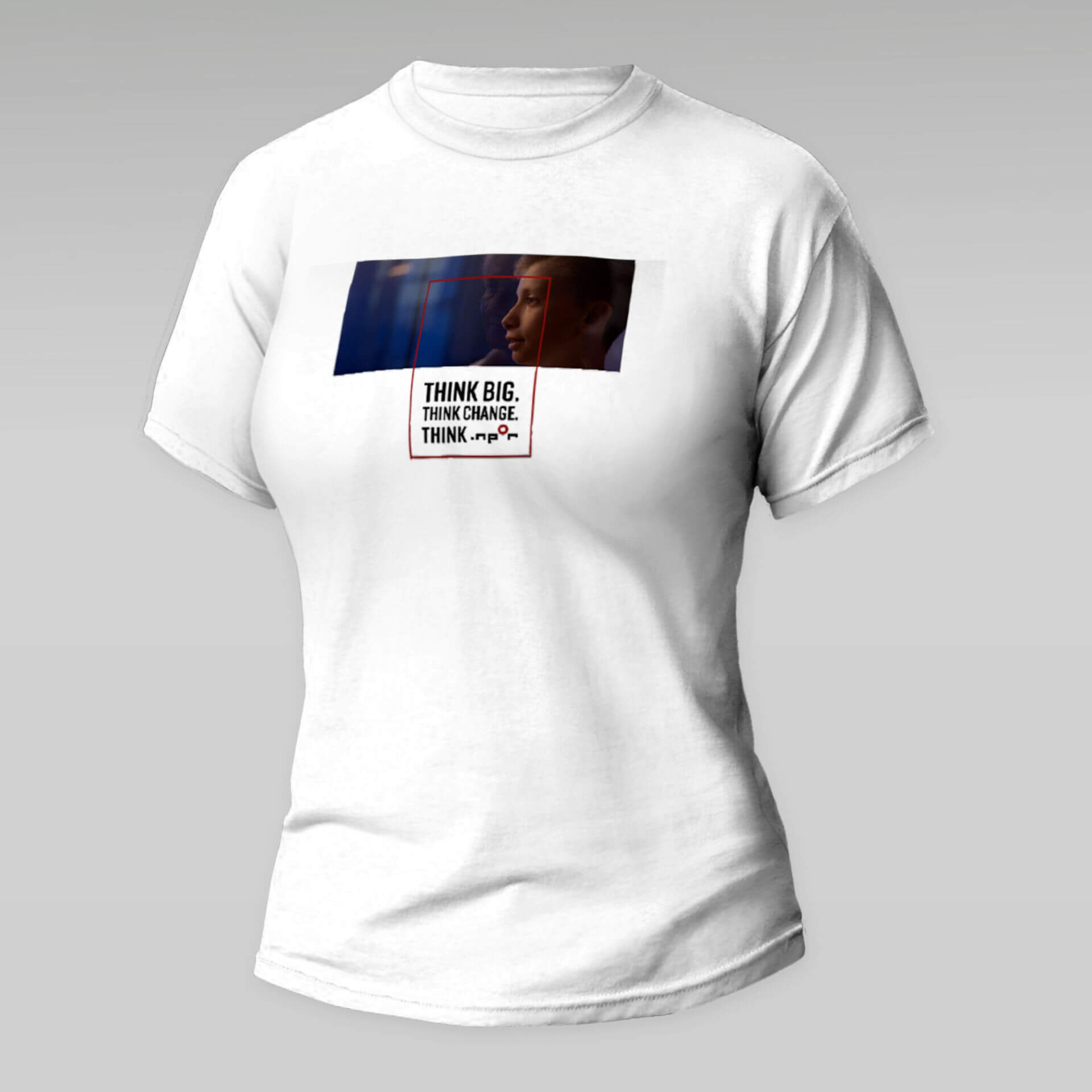 Kurzarm-T-Shirt für Damen mit Foto (weiß)