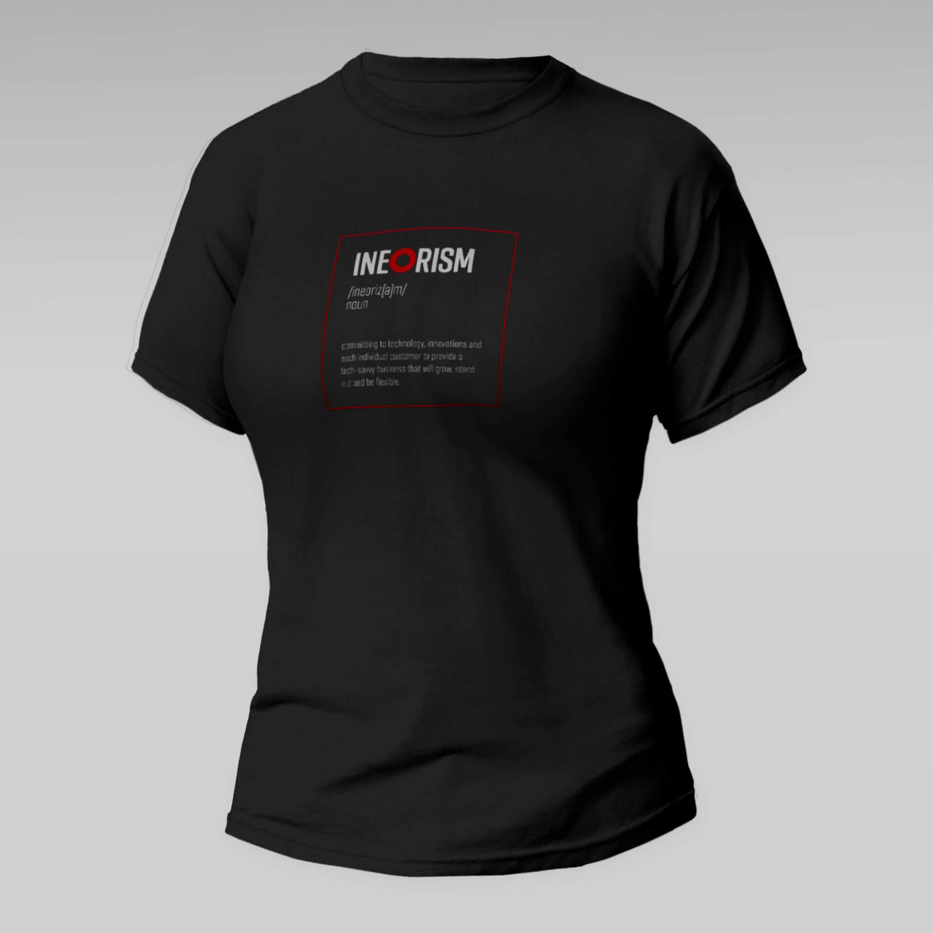 Kurzarm-T-Shirt für Damen mit Schriftzug (Schwarz)